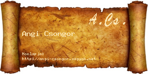 Angi Csongor névjegykártya
